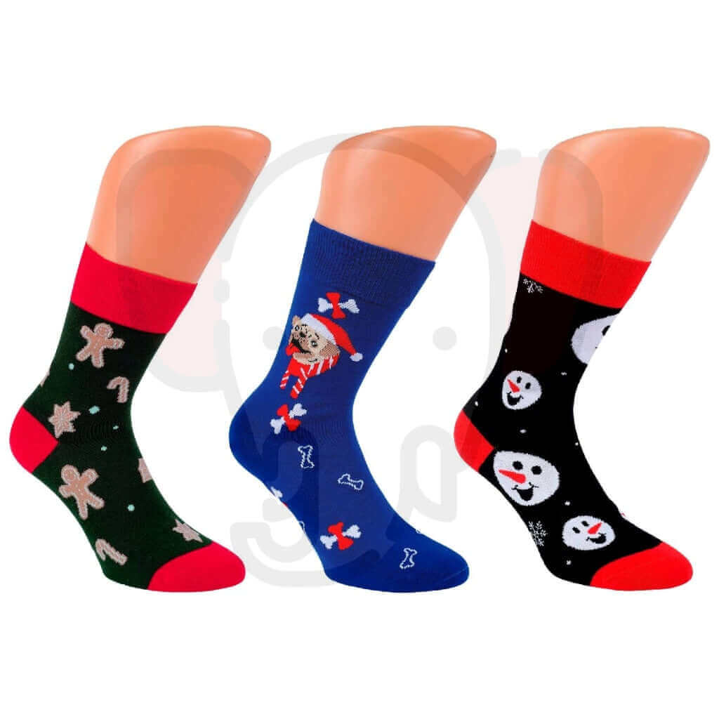 Chaussettes De Noël Grande Taille Homme - 3 Paires 47/50