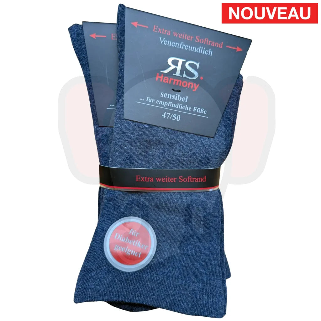Chaussettes extra larges grande taille mollet fort - Lot de 2 paires 47/50 / Jean Chaussettes extra larges