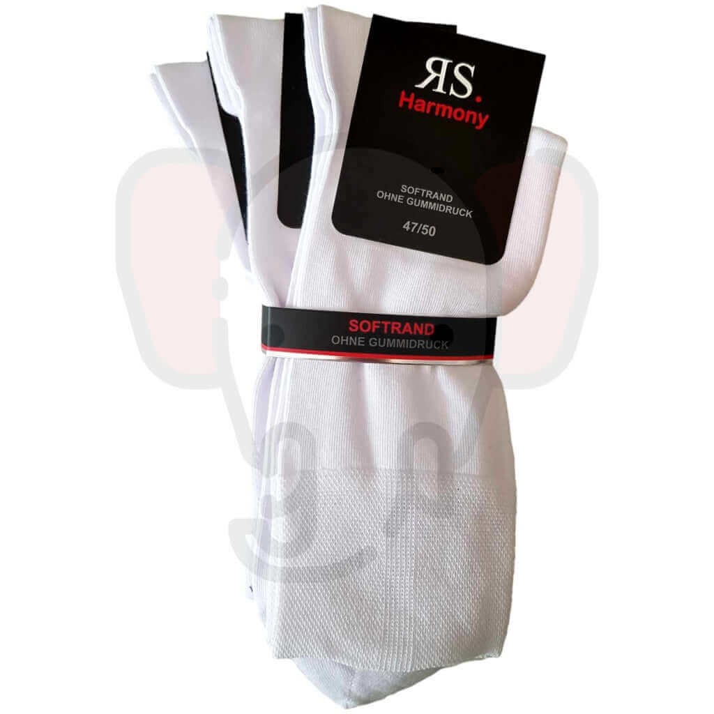 Chaussettes Blanches Grande Taille Coton Homme - 3 Paires 47/50 / Blanc
