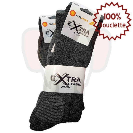 Chaussette Grande Taille Laine Et Bouclettes Trés Chaude - Lot De 2 Paires Chaussettes