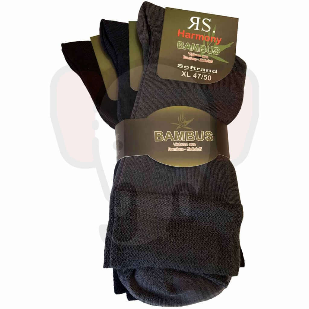 Chaussettes Couleur Grande Taille Bambou Homme - 3 Paires 47/50 / anthracite/marine/noir