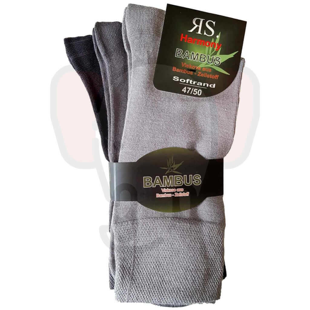 Chaussettes Couleur Grande Taille Bambou Homme - 3 Paires 47/50 / Gris Clair/souris/anthracite