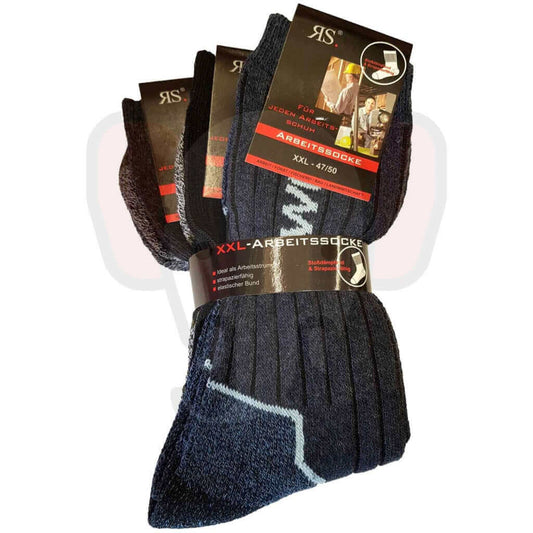 Chaussettes De Travail Résistantes Grande Taille Homme - 3 Paires 47/50