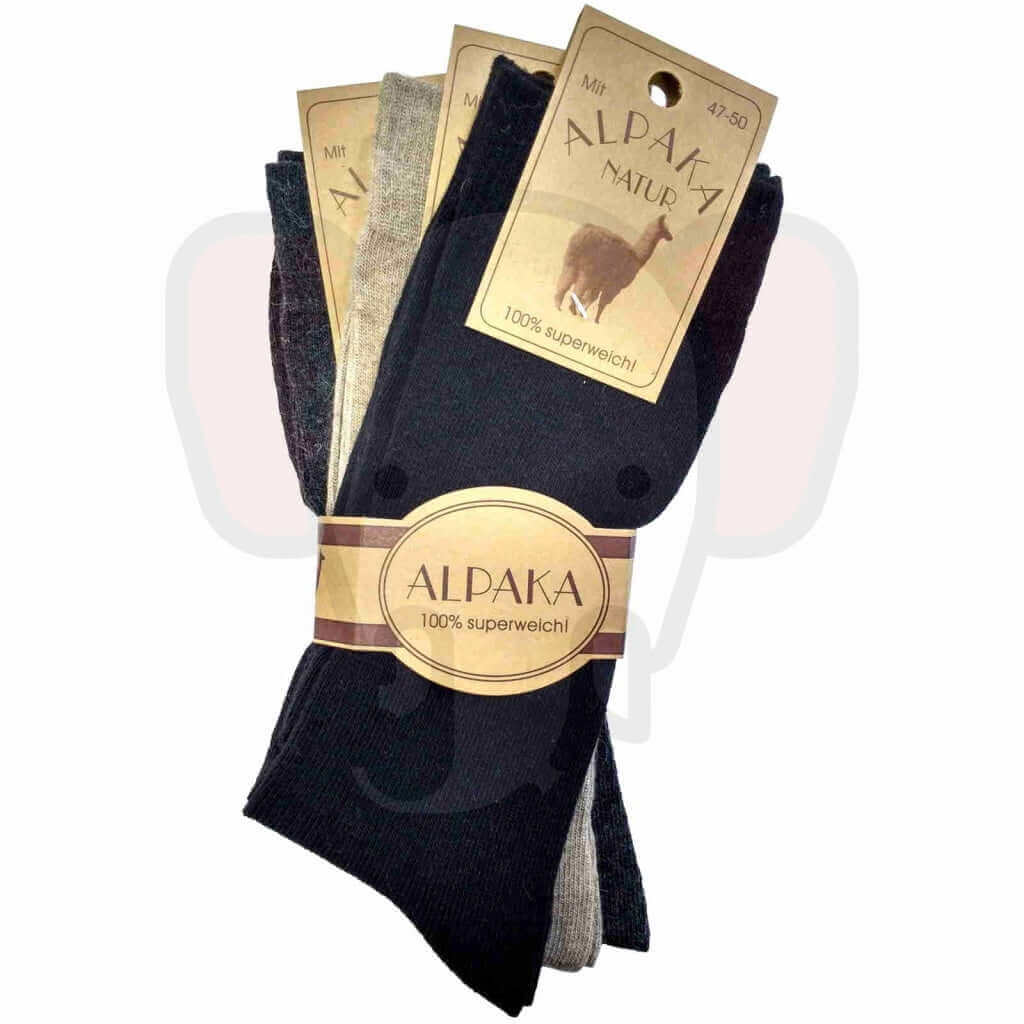 Chaussettes En Laine Dalpaga Grande Taille - Lot 3 Paires 47/50 / Noir/Anthracite/Beige
