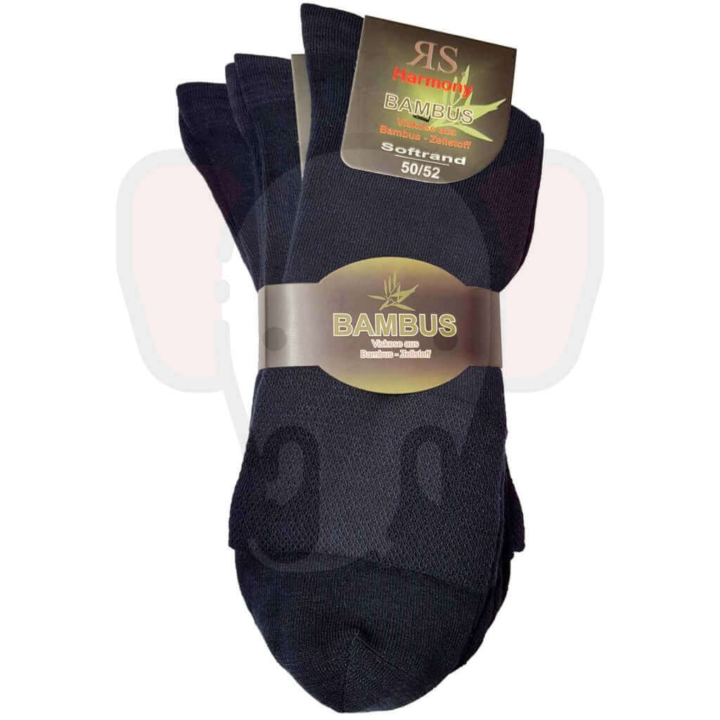Chaussettes Homme Grandes Tailles Bambou - 3 Paires 50/52 / Marine