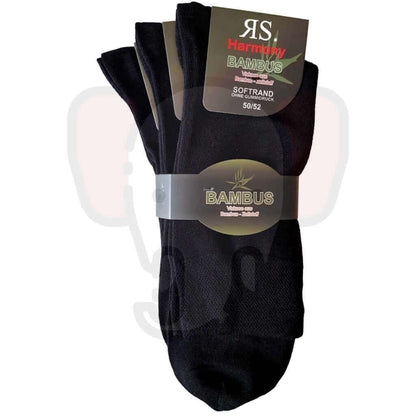 Chaussettes Homme Grandes Tailles Bambou - 3 Paires 50/52 / Noir