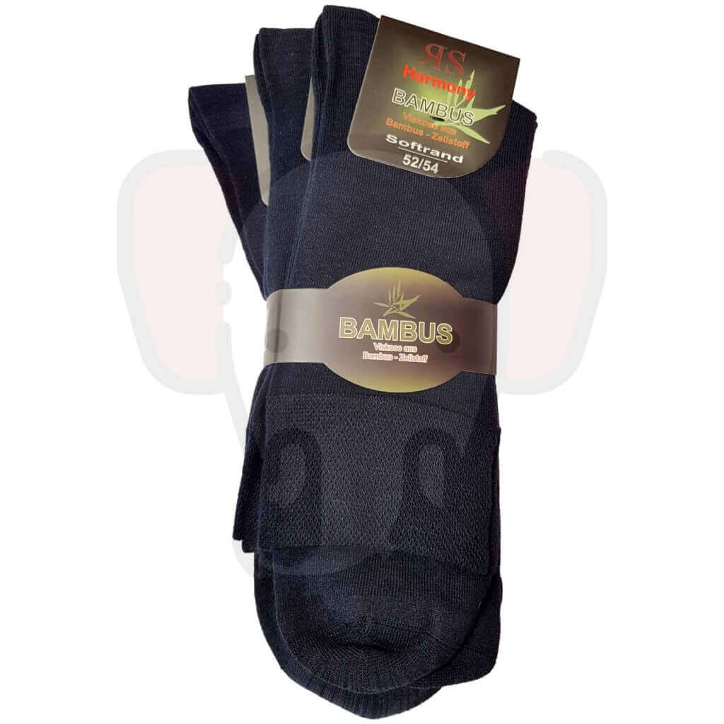 Chaussettes Homme Grandes Tailles Bambou - 3 Paires 52/54 / Marine