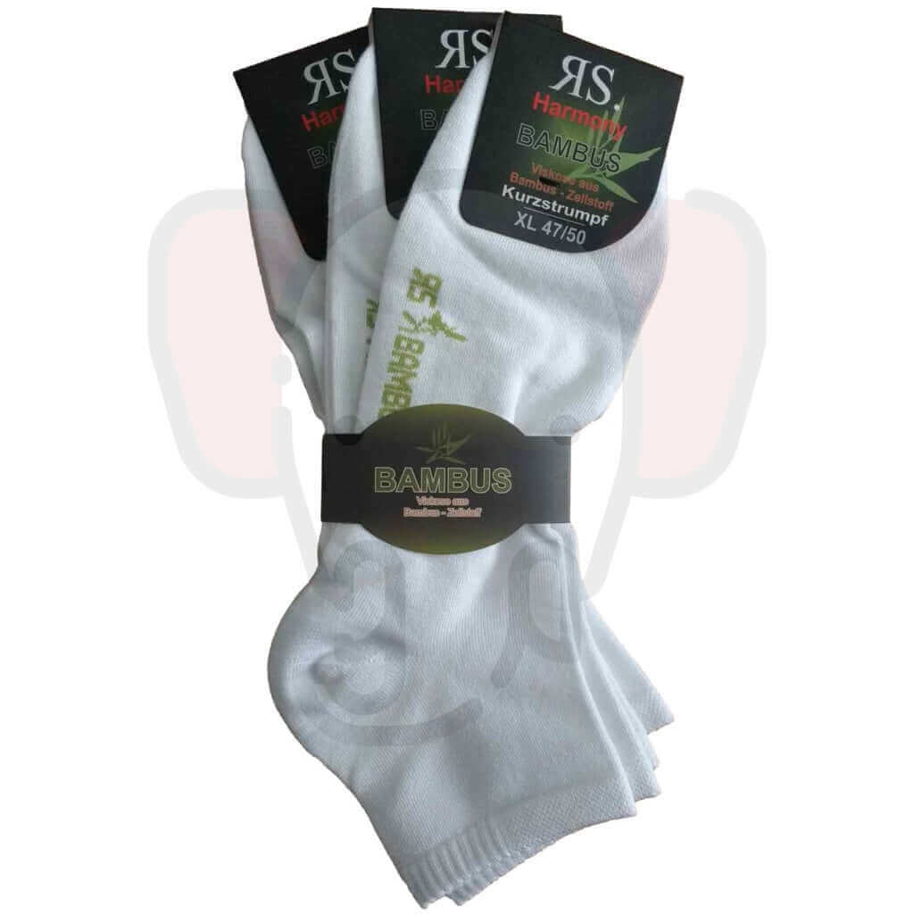 Socquettes Grande Taille Bambou Homme - 3 Paires 47/50 / Blanc